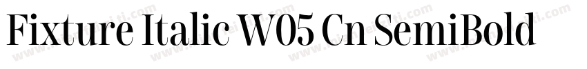 Fixture Italic W05 Cn SemiBold字体转换